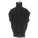 【中古】クラネ CLANE ZIP COLLAR KNIT VEST/ジップカラーニットベスト ハイネック ジップアップ ノースリーブ 1 ブラック 黒 131...