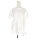 【中古】ノワールケイニノミヤ kei ninomiya チュールドッキング クルーネックTシャツ カットソー 半袖 S ホワイト 白 3K-T010 レディース 【ベクトル 古着】 250603