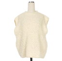 【中古】ミラオーウェン Mila Owen 24SS クルーネックノースリシャギーニット トップス ベスト One アイボリー 白 09WNT242183 レデ...