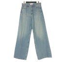 【中古】ミラオーウェン Mila Owen 25AW ルーズフィットセンタープレスワイドバギーパンツ デニム ジーンズ 0 インディゴ 09WFP245131 レディース 【ベクトル 古着】 250714