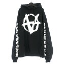 【中古】ヴェトモン VETEMENT 22SS Double Anarchy Logo Hoodie ダブルアナーキーロゴ フーディ パーカー 長袖 M ブラック 黒 UE52TR460B メンズ 【ベクトル 古着】 250619