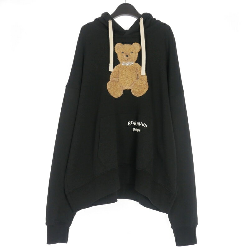 【中古】パームエンジェルス PALM ANGELS 24AW Bear in Mind テディベア プルオーバーフーディ パーカー 長袖 XL ブラック 黒 PMBB167F24FLE001 国内正規 メンズ 【ベクトル 古着】 250624