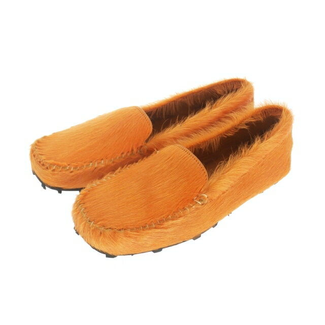 【中古】未使用品 マルニ MARNI 24SS カーフヘア モック ローファー 靴 40 オレンジ MOMR005800 国内正規 メンズ 【ベクトル 古着】 250704