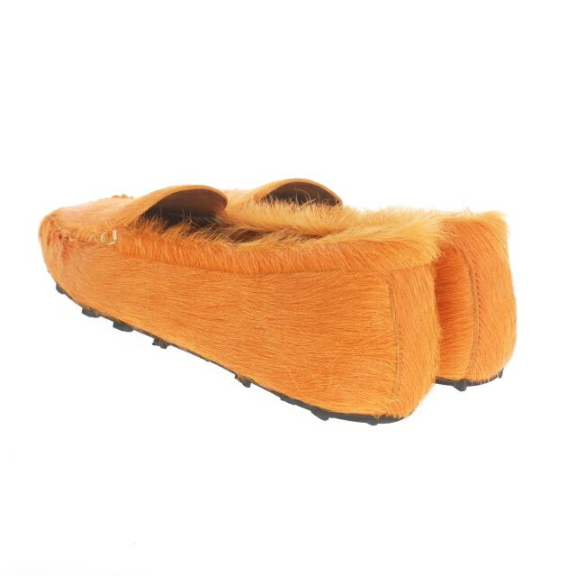 【中古】未使用品 マルニ MARNI 24SS カーフヘア モック ローファー 靴 40 オレンジ MOMR005800 国内正規 メンズ 【ベクトル 古着】 250704