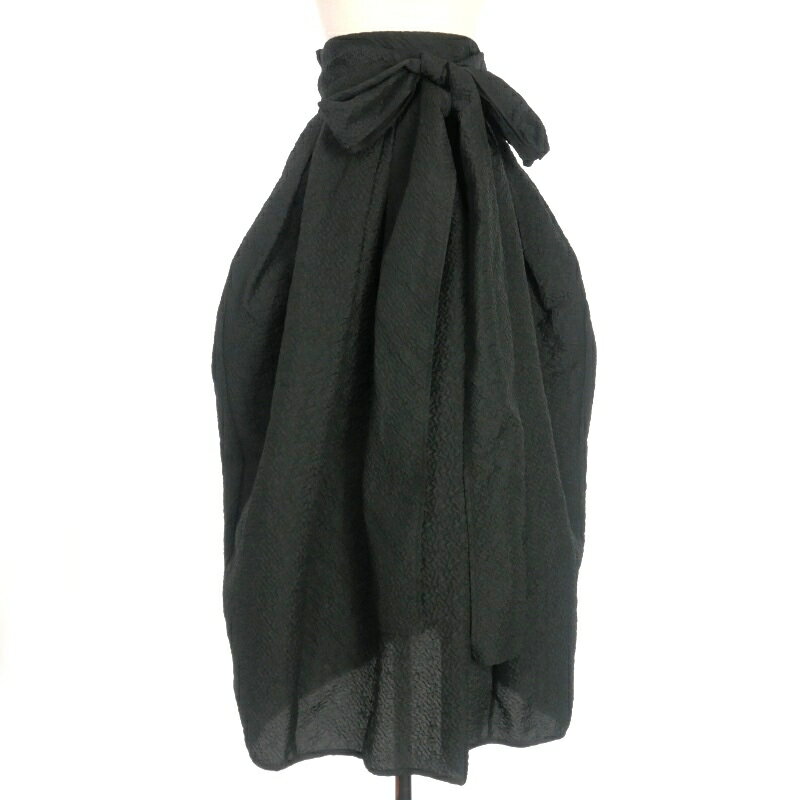 【中古】セシリーバンセン Cecilie Bahnsen Junita Midi Tulip Skirt ウエストリボンスカート 6 ブラック 黒 3410500144 4078 国内正規 レディース 【ベクトル 古着】 250731のサムネイル