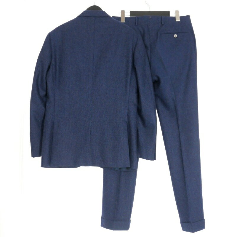 【中古】コルネリアーニ Corneliani バージンウール セットアップ スーツ 上下 SUPER100'S イタリア製 44 ネイビー 紺 725392 LEADER SOFT 国内正規 メンズ 【ベクトル 古着】 250805