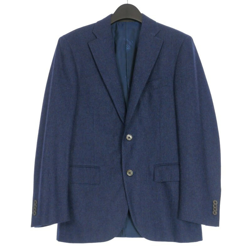 【中古】コルネリアーニ Corneliani バージンウール セットアップ スーツ 上下 SUPER100'S イタリア製 44 ネイビー 紺 725392 LEADER SOFT 国内正規 メンズ 【ベクトル 古着】 250805