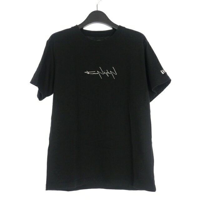 【中古】ヨウジヤマモト YOHJI YAMAMOTO × NEW ERA ロゴ刺繍 バックプリント Tシャツ カットソー 半袖 2 ブラック 黒 FN-T98-082 メンズ 【ベクトル 古着】 250902