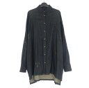 【中古】クロムハーツ CHROME HEARTS Mahal Kita Denim Shirt セメタリークロスパッチデニムシャツ 長袖 S インディゴ メンズ 【ベクトル 古着】 250829