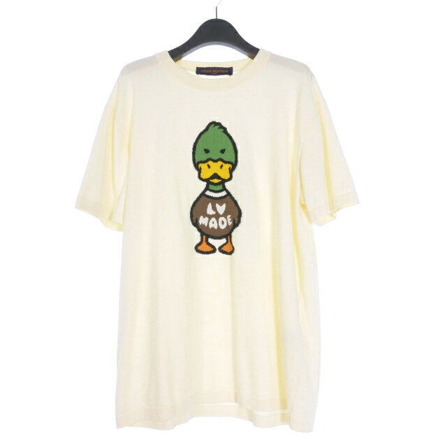 【中古】ルイヴィトン LOUIS VUITTON × NIGO 22SS インタルシアジャカード ダックニットTシャツ カット..