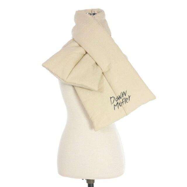 【中古】ロクマルサン 603 MIDWEST ダウンマフラー ストール オフホワイト 白 メンズ 【ベクトル 古着..