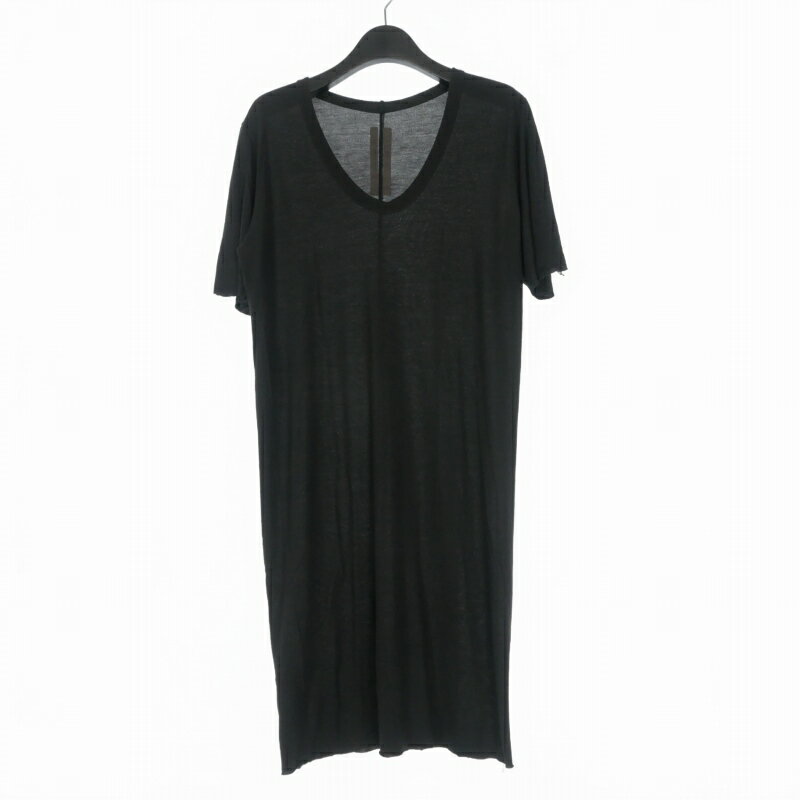 Rakuten - 【中古】リックオウエンス Rick Owens 09AW CRUST期 レーヨンシルク Tシャツ カットソー 半袖 S ブラック 黒 国内正規 メンズ 【ベクトル 古着】 260312