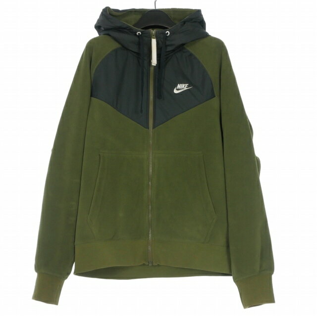 Rakuten - 【中古】ナイキ NIKE Core Winter Seasonal Full Zip Hoodie フリースパーカー フーディー 長袖 M カーキ 929115-395 メンズ 【ベクトル 古着】 260515