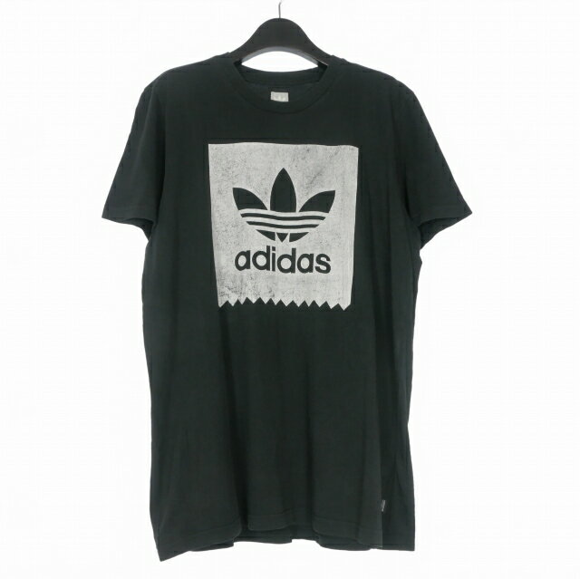 Rakuten - 【中古】アディダス adidas ロゴプリント Tシャツ カットソー ショートスリーブ トップス 半袖 L ブラック 黒 CW2339 メンズ 【ベクトル 古着】 260609