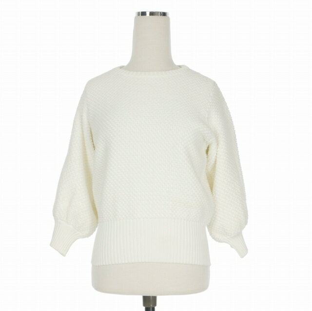 乐天商城 - 【中古】未使用品 メクル MECRE HALF SLEEVE THREAD KNIT PULLOVER ドルマンスリーブ ニット セーター 半袖 F ホワイト 白 2223211026-0 レディース 【ベクトル 古着】 260618