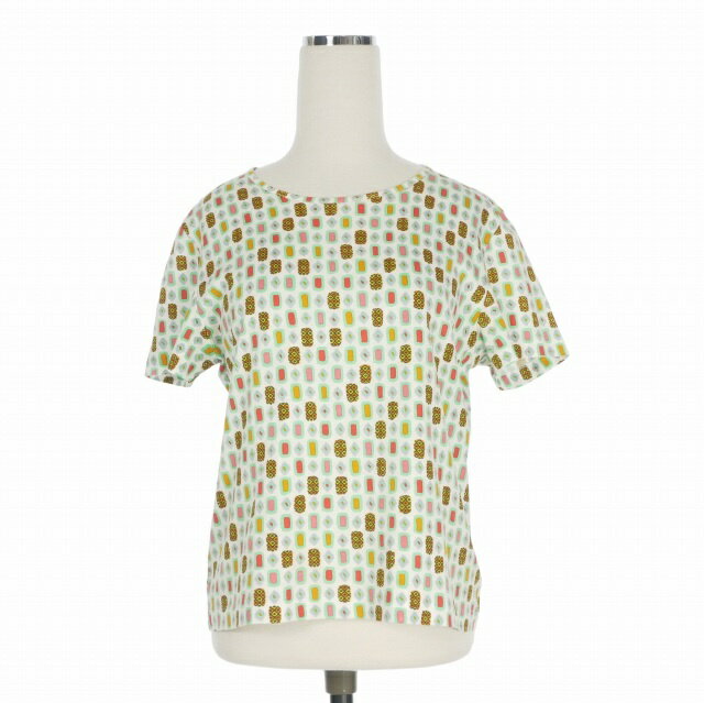 乐天商城 - 【中古】クロエ CHLOE 総柄 プリントTシャツ カットソー 半袖 40 ホワイト 白 レディース 【ベクトル 古着】 260618