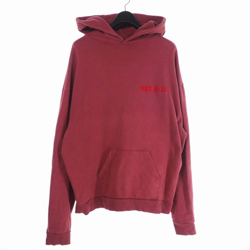 【中古】アンボークン UNEBOUCLE 20AW Limited 50 ロゴ 刺繍 パーカー フーディ F ボルドー メンズ 【ベクトル 古着】 230728