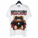 【中古】モスキーノ MOSCHINO 20SS バッド テディベア プリント Tシャツ カットソー 半袖 XS ホワイト 白 A0711 レディース 【ベクトル 古着】 241125