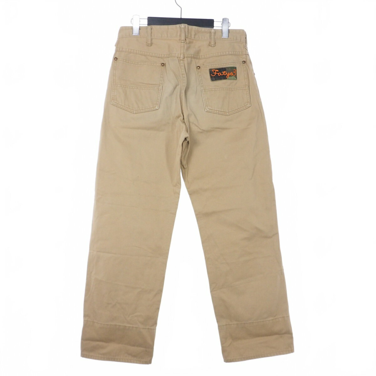 【中古】エフエーティー FAT ロールアップ ワークパンツ チノパンツ SKINNY ベージュ カモフラ 迷彩 メンズ 【ベクトル 古着】 240108