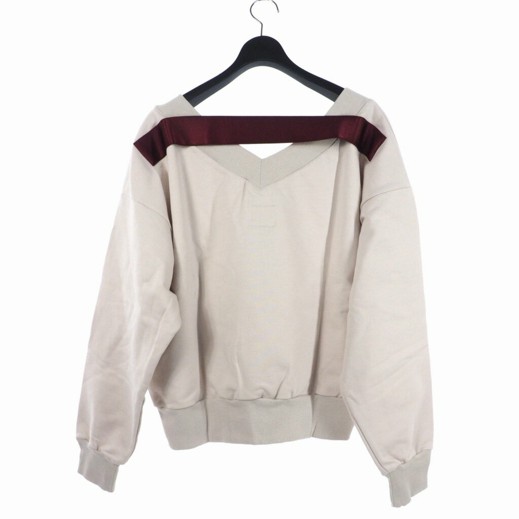 【中古】アルコン ARCHON 2WAY プルオーバー スウェット トレーナー ビッグシルエット M ベージュ 8020-11214 メンズ 【ベクトル 古着】 231216