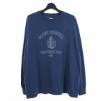 【中古】ノースフェイス パープルレーベル THE NORTH FACE PURPLE LABEL L/S Graphic Tee ロング スリーブ グラフィック Tシャツ 長袖 クルーネック L ネイビー NT3260N 国内正規 メンズ 【ベクトル 古着】 240222