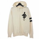 ステューシー STUSSY セーター ニット プルオーバー フーディー パーカー ワンポイントロゴ M ホワイト 白 メンズ  240226