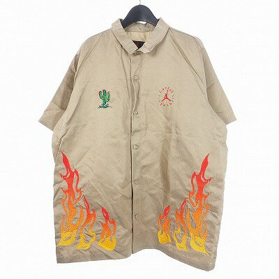 yÁziCL NIKE Air Jordan Travis Cactus Jack Button Down Shirt Khaki Desert GAW[_ gBX JN^X WbN {^ _E Vc XL fU[g J[L CW3128-247 Y yxNg Òz 240317