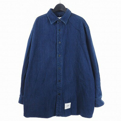 yÁz_u^bvX WTAPS 21AW LP LS COTTON DENIM OX[u fj Vc WPbg 2 CfBS 212WVDT-SHM05 Y yxNg Òz 240316