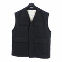 【中古】未使用品 オーエーエムシー OAMC 23AW TETON VEST ウール ベスト ジレ カシミヤ混 S チャコールグレー 23A280AU16 メン...