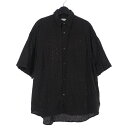 【中古】ウィム WYM レース 刺繍シャツ 半袖 M 黒 ブラック メンズ 【ベクトル 古着】 240324
