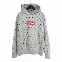 【中古】シュプリーム SUPREME コムデギャルソン シャツ COMME des GARCONS SHIRT ボックスロゴ 反転ドット フーディー パーカー M グレー メンズ 【ベクトル 古着】 240427