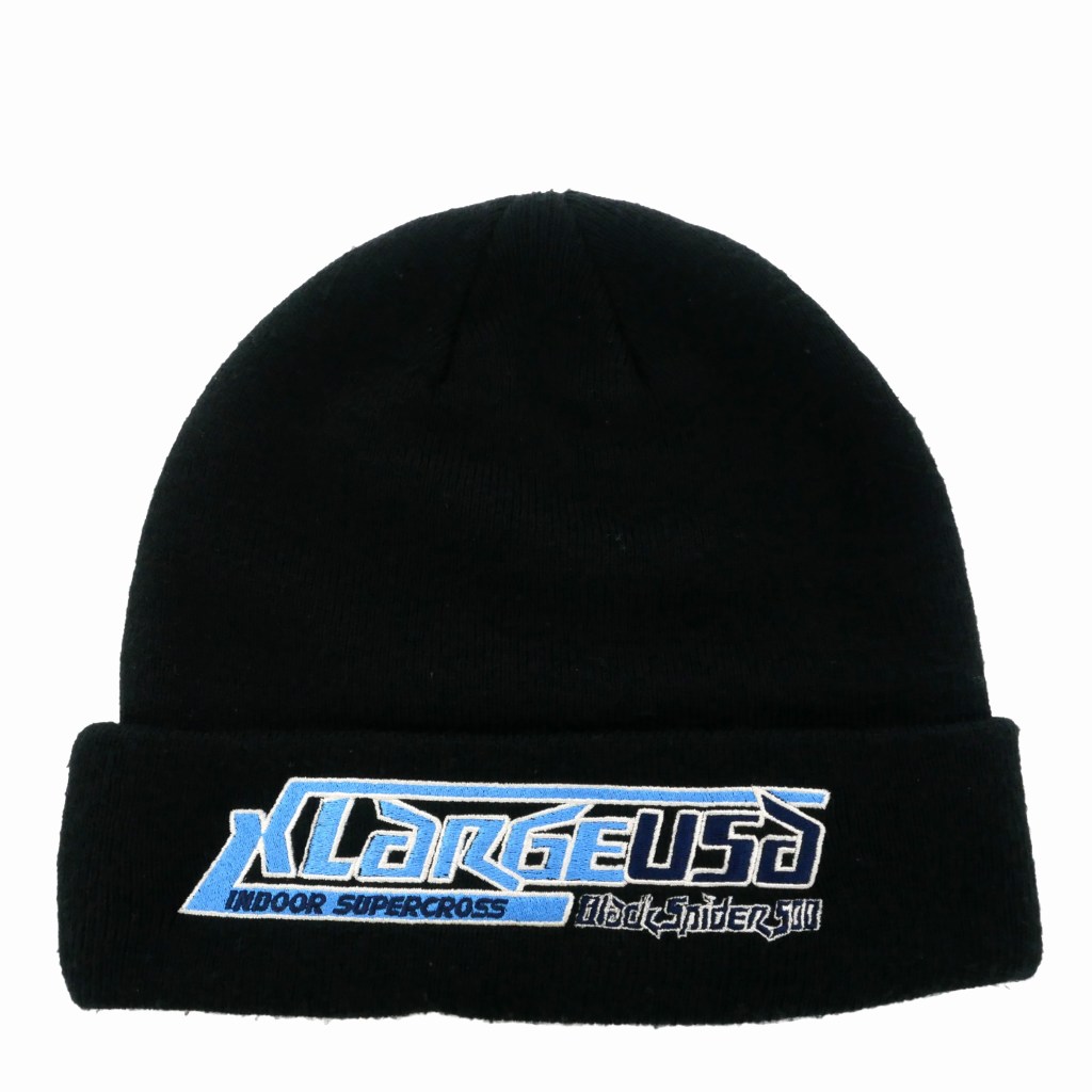 【中古】エクストララージ X-LARGE アビレックス AVIREX KNIT CAP BLACK SPIDER ニット キャップ スパイダー 帽子 黒 ブラック メンズ 【ベクトル 古着】 240716