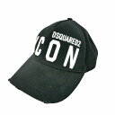 【中古】ディースクエアード DSQUARED2 21AW ICON アイコン キャップ 帽子 刺?ロゴ F 黒 ブラック メンズ 【ベクトル 古着】 24100...