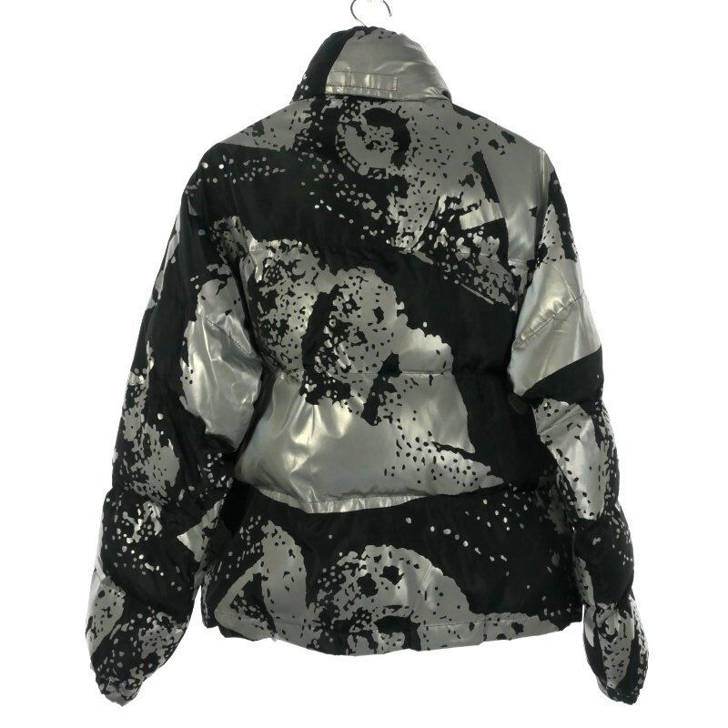 【中古】トラヴィススコット カクタスジャック Travis Scott Cactus Jack 20AW System Reflective Down Puffer システム リフレクティブ ダウン パファー 中綿ジャケット ブルゾン 総柄 S ブラック グレー メンズ 【ベクトル 古着】 241031