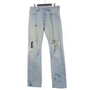 【中古】リーバイス Levi's 90S アメリカ製 501 ストレート デニムパンツ ジーンズ W33 L34 ライトブルー メンズ 【ベクトル 古着】 25...