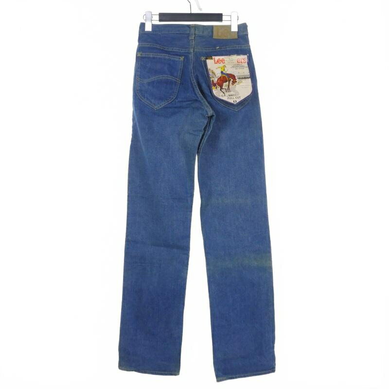 【中古】リー LEE 70S アメリカ製 200-0041 FULL CUT デニムパンツ ジーンズ 42TALON ヴィンテージ フラッシャー付き 27×34 インディゴ メンズ 【ベクトル 古着】 250308