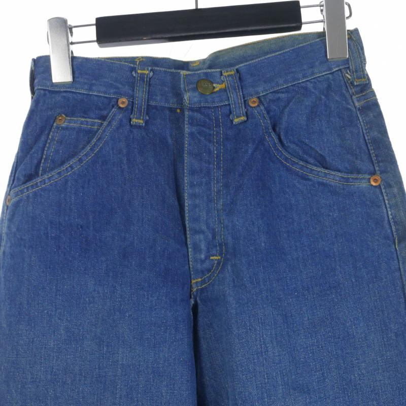 【中古】リー LEE 70S アメリカ製 200-0041 FULL CUT デニムパンツ ジーンズ 42TALON ヴィンテージ フラッシャー付き 27×34 インディゴ メンズ 【ベクトル 古着】 250308