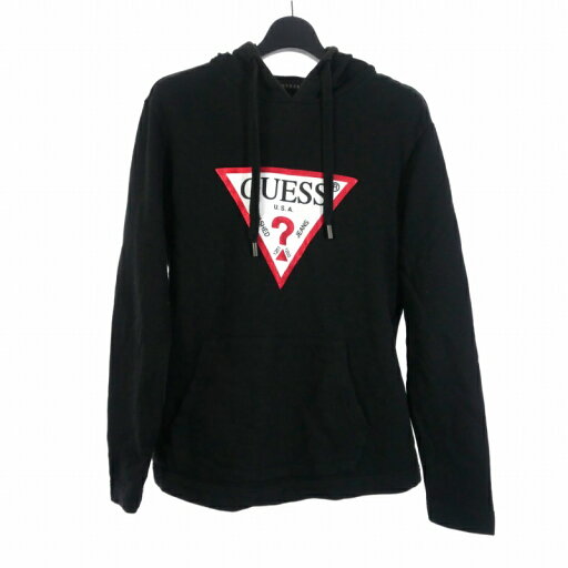 【中古】ゲス GUESS 19AW トライアングル ロゴパーカー M ブラック メンズ 【ベクトル 古着】 250506 【中古】ゲス GUESS 19AW トライアングル ロゴパーカー M ブラック メンズ 【ベクトル 古着】 250506