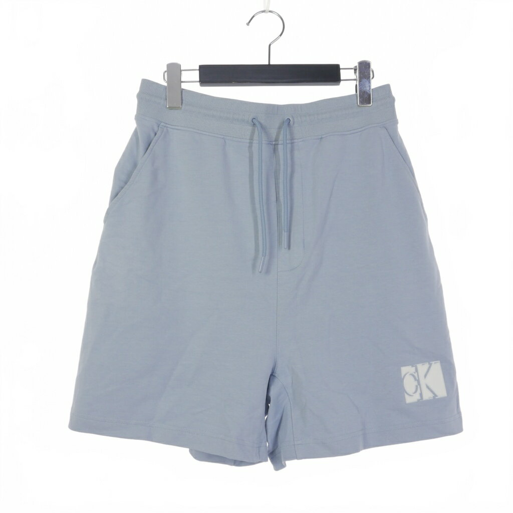 【中古】カルバンクラインジーンズ Calvin Klein Jeans リラックスフィット CKジェルロゴ クールエバーショーツ スウェット ショートパンツ S ブルー J400176 メンズ 【ベクトル 古着】 250523