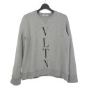 【中古】ヴァレンティノ ヴァレンチノ VALENTINO ロゴプリント スウェット トレーナー S グレー 0000046299 01 メンズ 【ベクトル 古着...