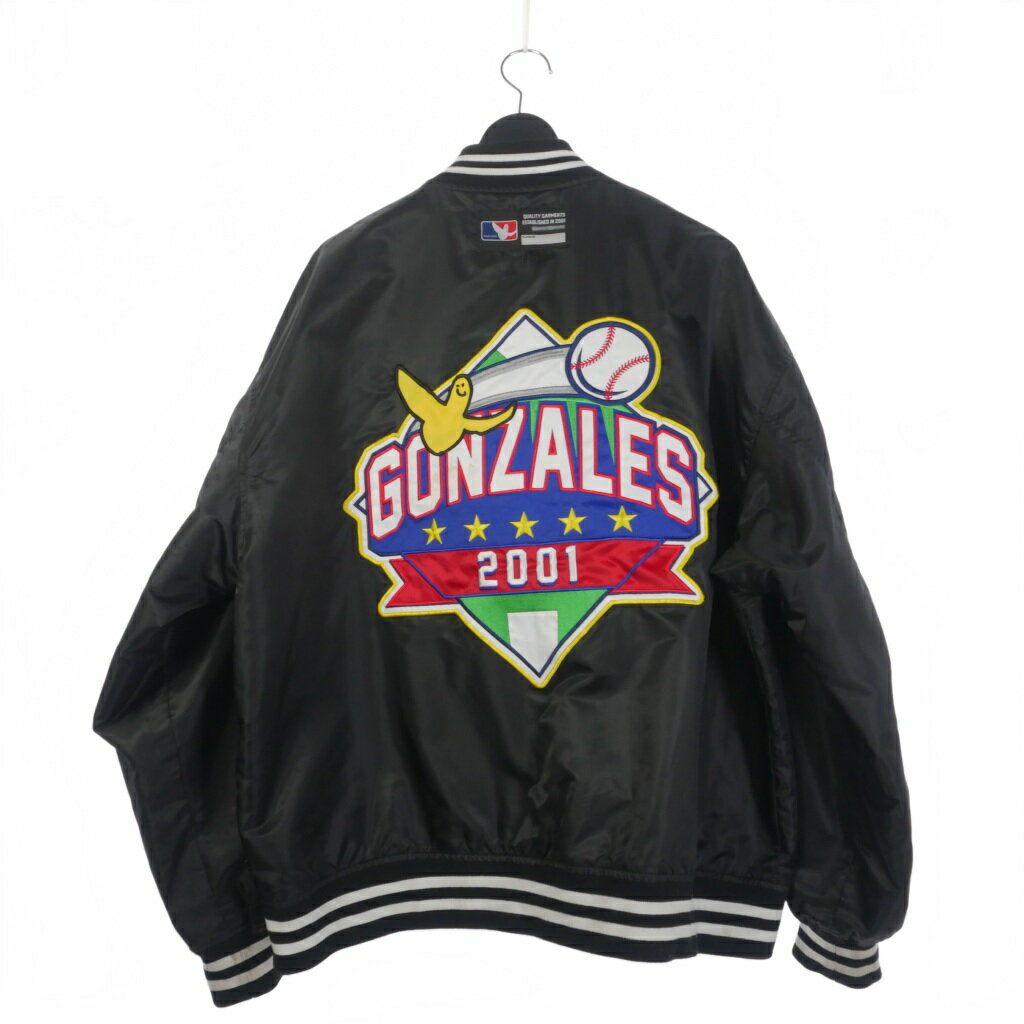 【中古】マークゴンザレス MARK GONZALES ワッペン スタジャン ブルゾン XL 黒 ブラック 2H5-13818 メンズ 【ベクトル 古着】 250523
