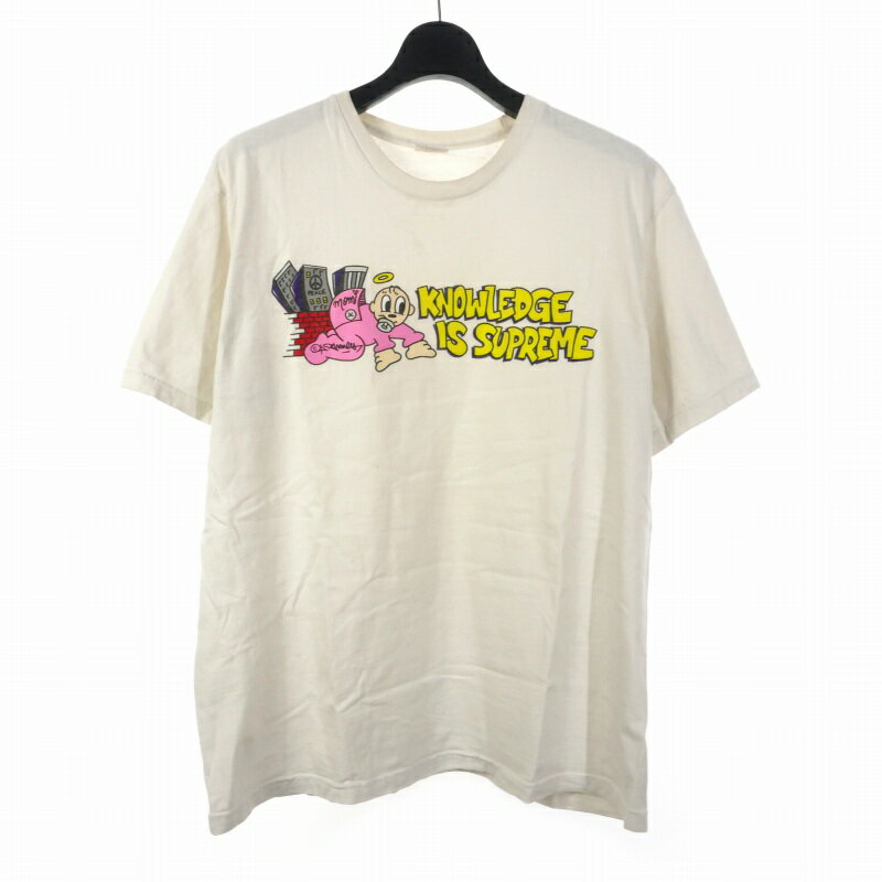 楽天VECTOR×Refine【中古】シュプリーム SUPREME 22SS Knowledge Tee プリントTシャツ 半袖 コットン L ホワイト 白 メンズ 【ベクトル 古着】 250627