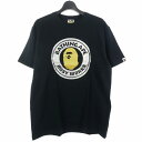 【中古】アベイシングエイプ A BATHING APE GLITTER BUSY WORKS TEE ラメプリント ロゴ Tシャツ 半袖 XL ブラック 黒 メンズ 【ベクトル 古着】 250704(4)