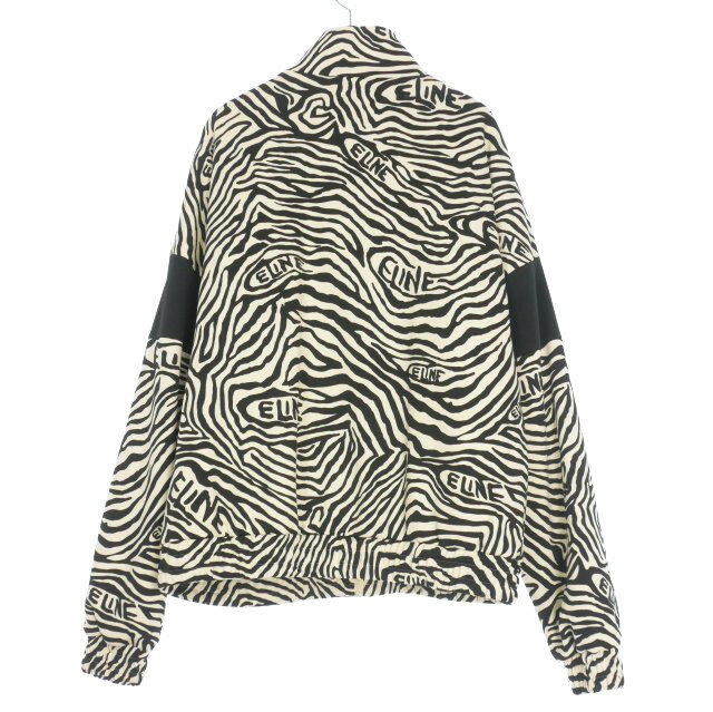 【中古】セリーヌ CELINE 22AW ゼブラ柄トラックジャケット ブルゾン S ホワイト/ブラック/レッド 白 黒 赤 2Y880426S 国内正規 メンズ 【ベクトル 古着】 251027