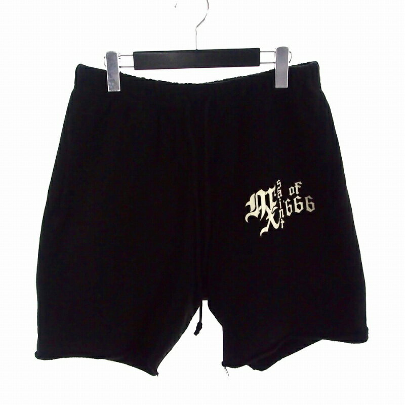 【中古】セントマイケル SAINTMICHAEL 25SS SWEAT SHORTS スウェット ショートパンツ ハーフパンツ L ブラック 黒 SM-HR8-0000-058 メンズ 【ベクトル 古着】 251101