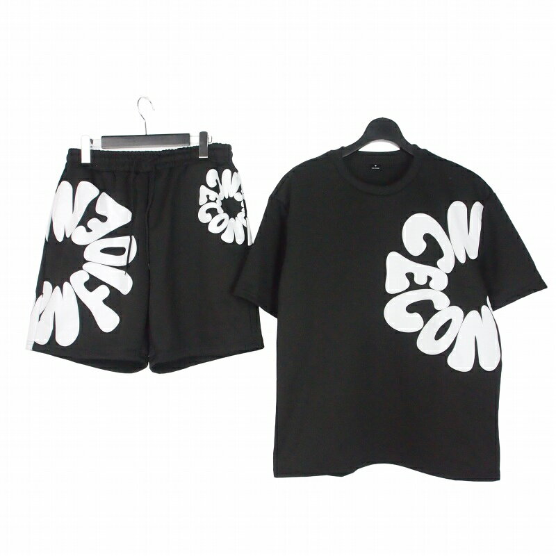 マンフィニティ MANFINITY カジュアルセットアップ Tシャツ 半袖 ハーフパンツ M 黒 ブラック sm251202000796036534 メンズ  260721