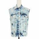 【中古】未使用品 ステラマッカートニー STELLA McCARTNEY 22SS ブリーチ デニムベスト 38 インディゴ 604222 【ベクトル 古着】 231216