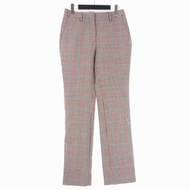 【中古】未使用品 オフホワイト OFF WHITE CHECK CIGARETTE PANT チェッ