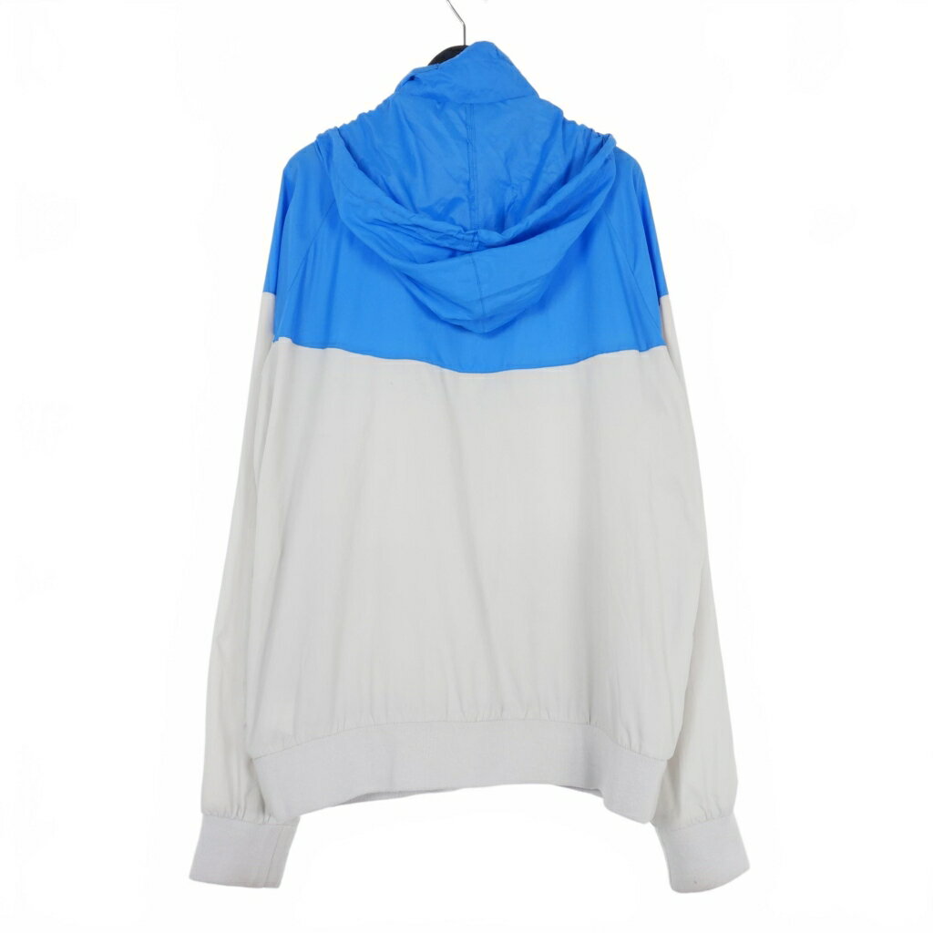 【中古】ナイキ NIKE ウィンドランナー ジャケット ロゴ ナイロン ブルゾン L 青 ブルー グレー 523982-011 メンズ 【ベクトル 古着】 241028