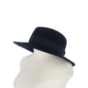 【中古】メゾンミッシェル MAISON MICHEL HENRIETTA HAT フェルトウール ハット 帽子 M 紺 ネイビー レディース 【ベクトル 古着】 250215